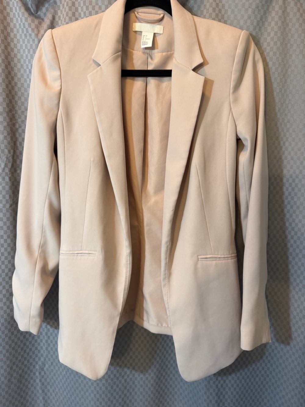 H&M Light Cream Open-Front Blazer